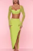 Embellished Maxi Skirt in Lime sold by Oh Polly
