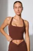 Racerback Tank Top in Chocolate sold by Oh Polly