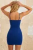 Plunge Ruched Mini Dress in Navy sold by Oh Polly
