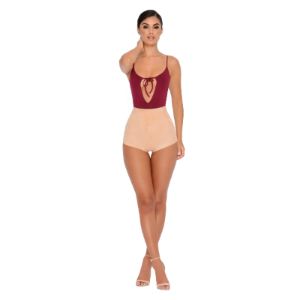 Soft Focus High Waisted Suedette Hot Pant Shorts in Camel sold by Oh Polly
