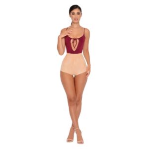 Soft Focus High Waisted Suedette Hot Pant Shorts in Camel sold by Oh Polly