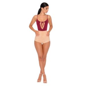 Soft Focus High Waisted Suedette Hot Pant Shorts in Camel sold by Oh Polly