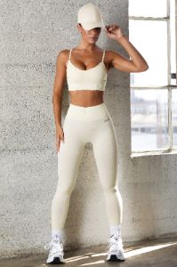 Petite Seamless Full Length Leggings in Ivory sold by Oh Polly