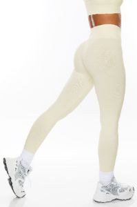 Petite Seamless Full Length Leggings in Ivory sold by Oh Polly