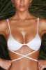 Cross Strap Bikini Top in White sold by Oh Polly