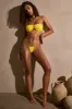 Multi-Strap Underwired Bikini Top in Golden Yellow sold by Oh Polly