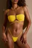 Multi-Strap Underwired Bikini Top in Golden Yellow sold by Oh Polly