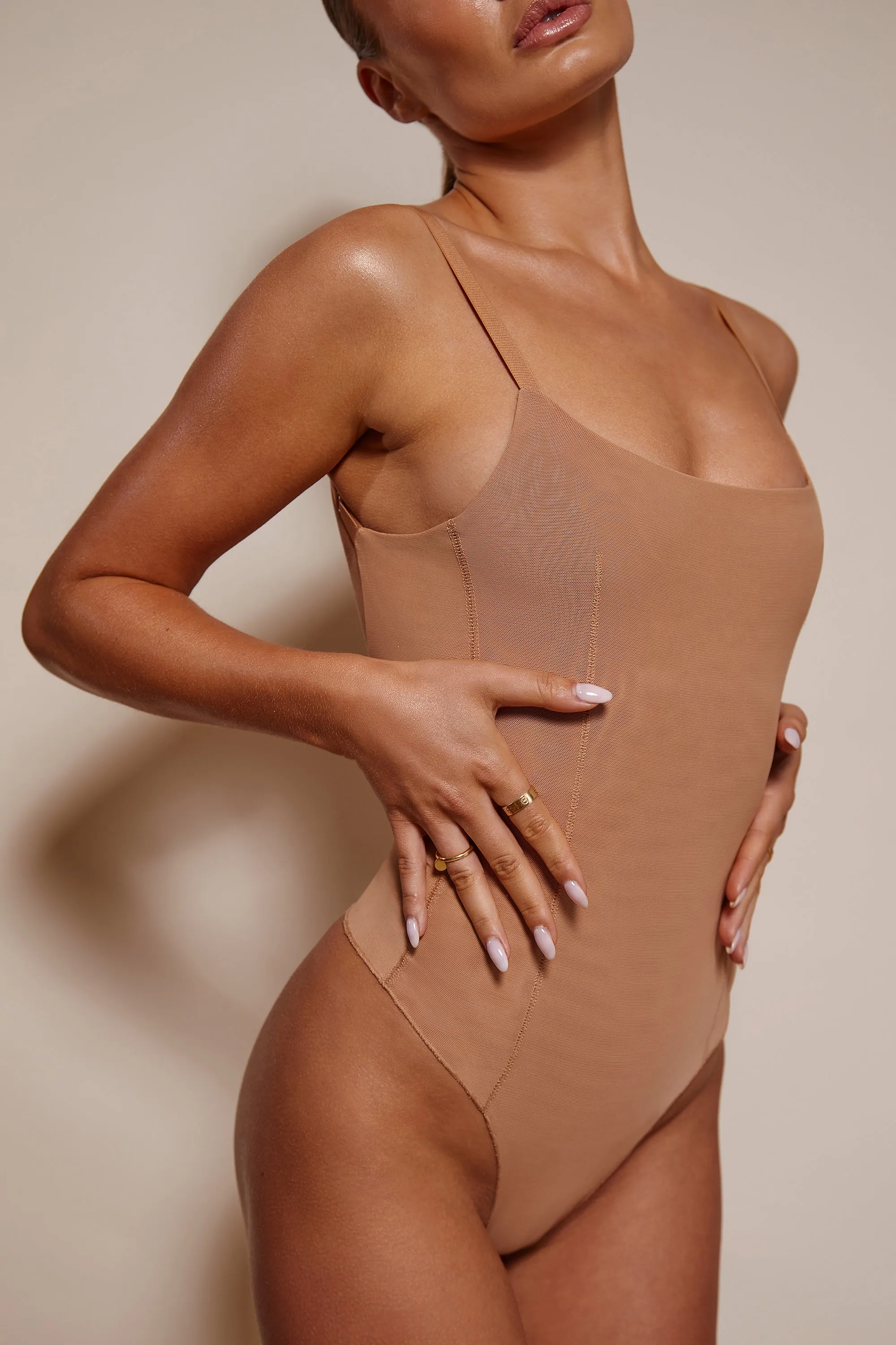 Soft Mesh Bodysuit in Honey sold by Oh Polly product image thumbnail 4