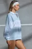 Oversized Half Zip Panel Sweatshirt in Powder Blue sold by Oh Polly