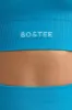 Define Luxe Halterneck Sports Bra in Turquoise Blue sold by Oh Polly
