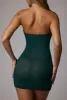 Soft Mesh Mini Slip Dress in Emerald sold by Oh Polly