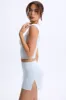 Ruched Cap-Sleeve Top in Dusty Blue sold by Oh Polly