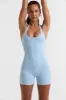 Halterneck Short Unitard in Ice Blue sold by Oh Polly