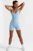 Halterneck Short Unitard in Ice Blue sold by Oh Polly