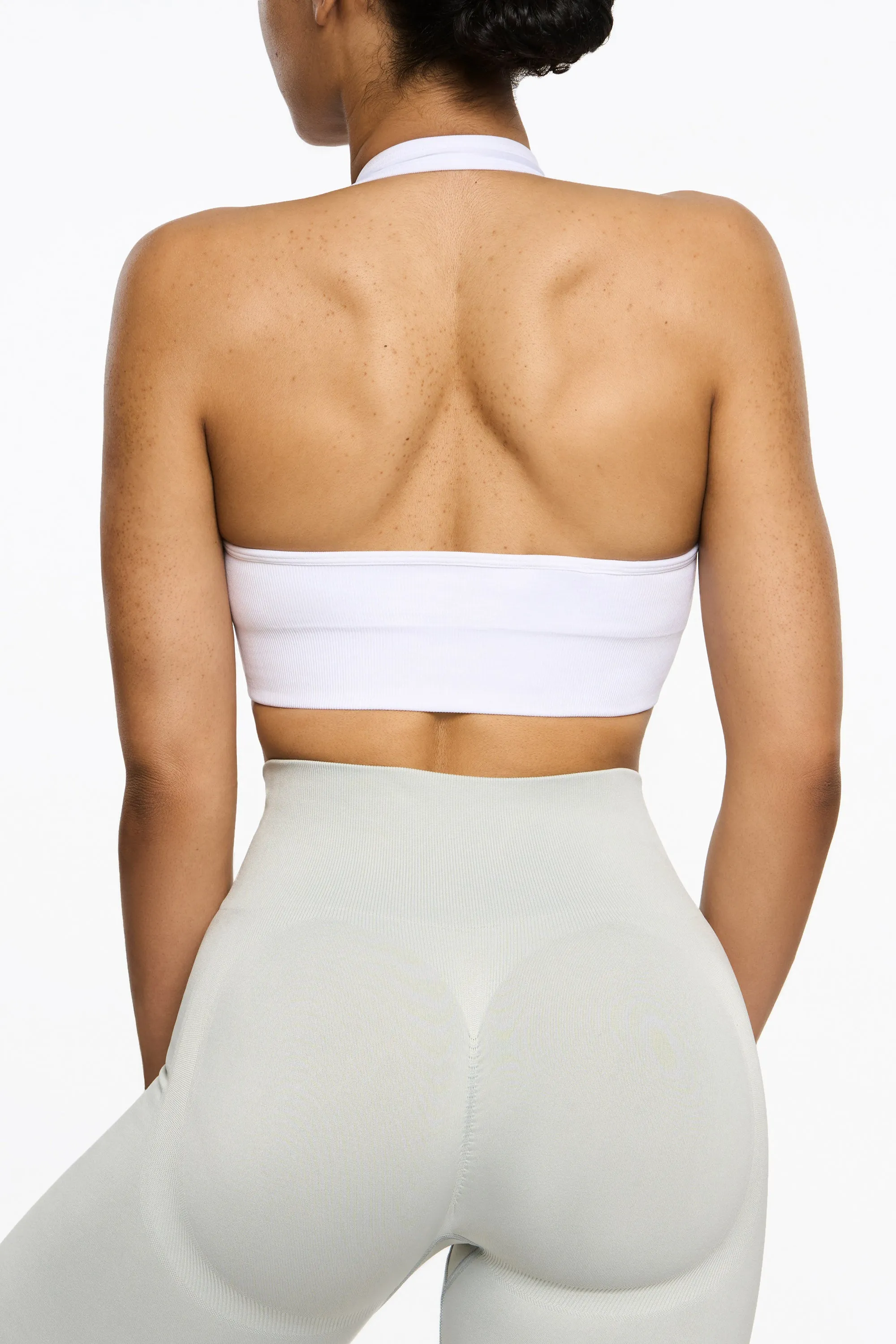 Halter Neck Sports Bra in White sold by Oh Polly product image thumbnail 2