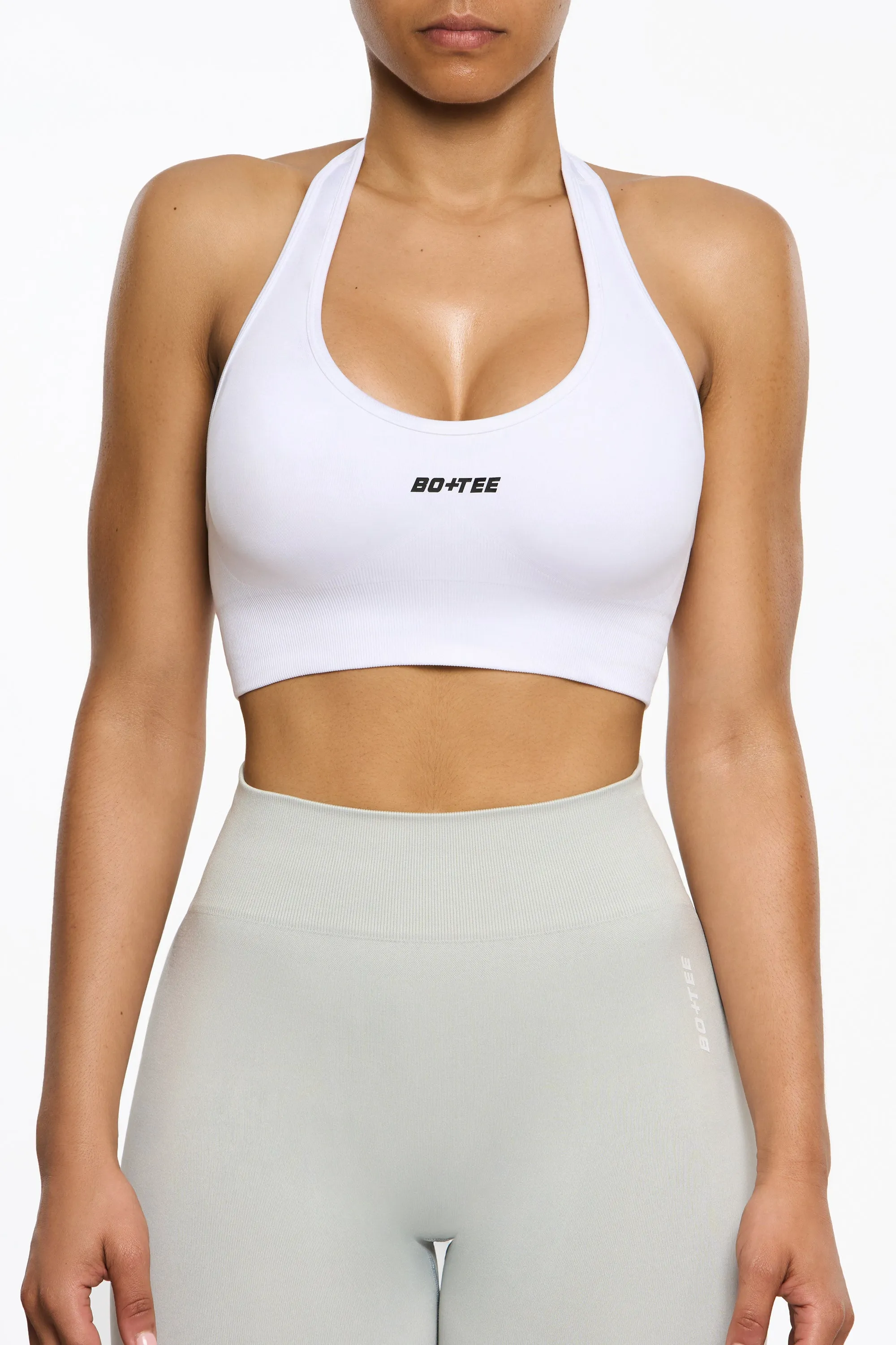 Halter Neck Sports Bra in White sold by Oh Polly product image thumbnail 4