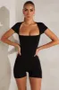 Cap Sleeve Square Neck Unitard in Black sold by Oh Polly