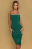 Cowl Neck Ruched Bodycon Midi Dress in Green sold by Oh Polly