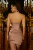 Corset Mini Dress in Beige sold by Oh Polly