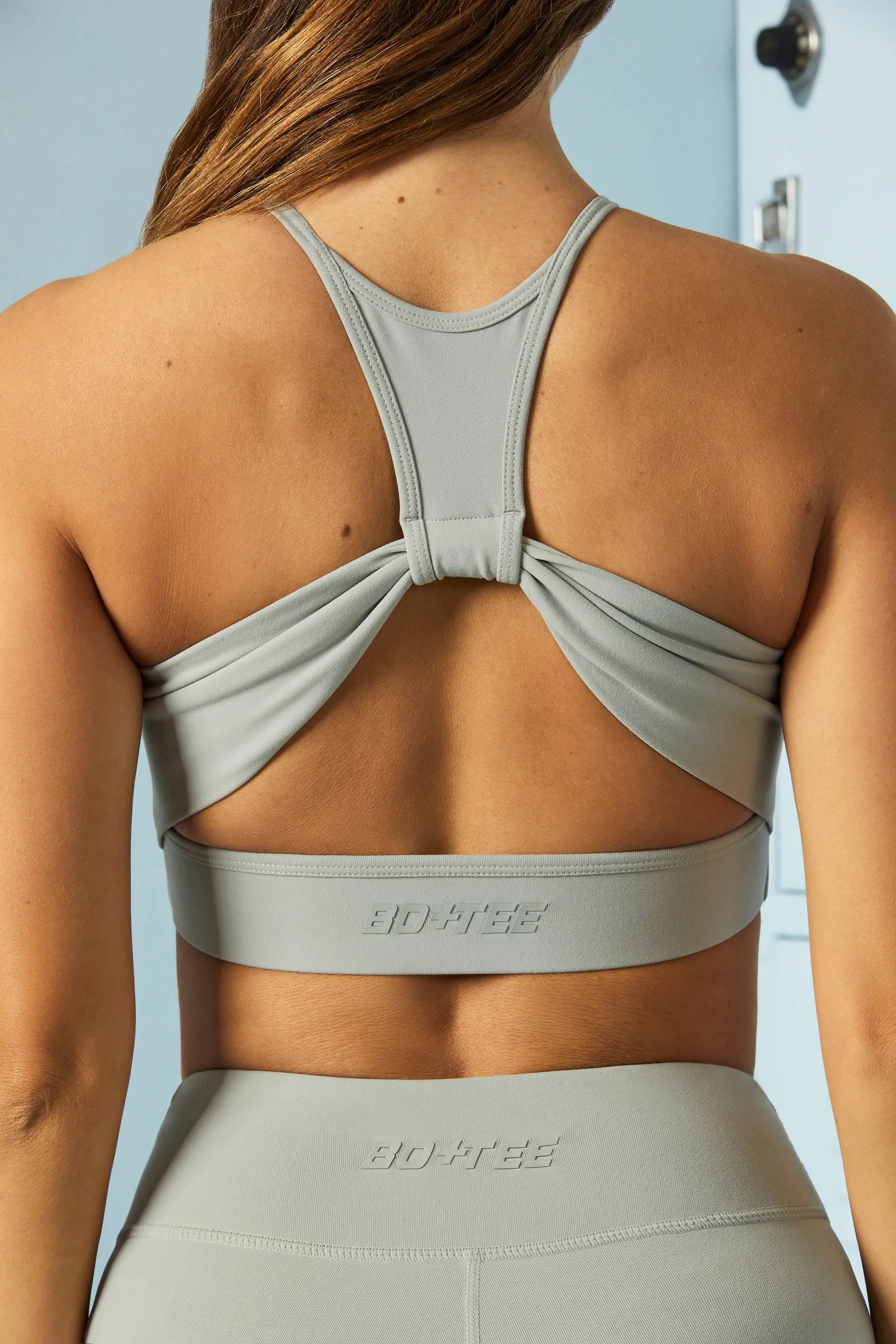 Racer Cut Out Crop Top in Grey sold by Oh Polly product image thumbnail 4