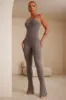 Petite Single Strap Asymmetric Jumpsuit in Grey sold by Oh Polly