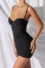 Mesh Bodycon Corset Mini Dress in Black sold by Oh Polly