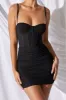 Mesh Bodycon Corset Mini Dress in Black sold by Oh Polly