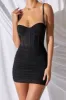 Mesh Bodycon Corset Mini Dress in Black sold by Oh Polly