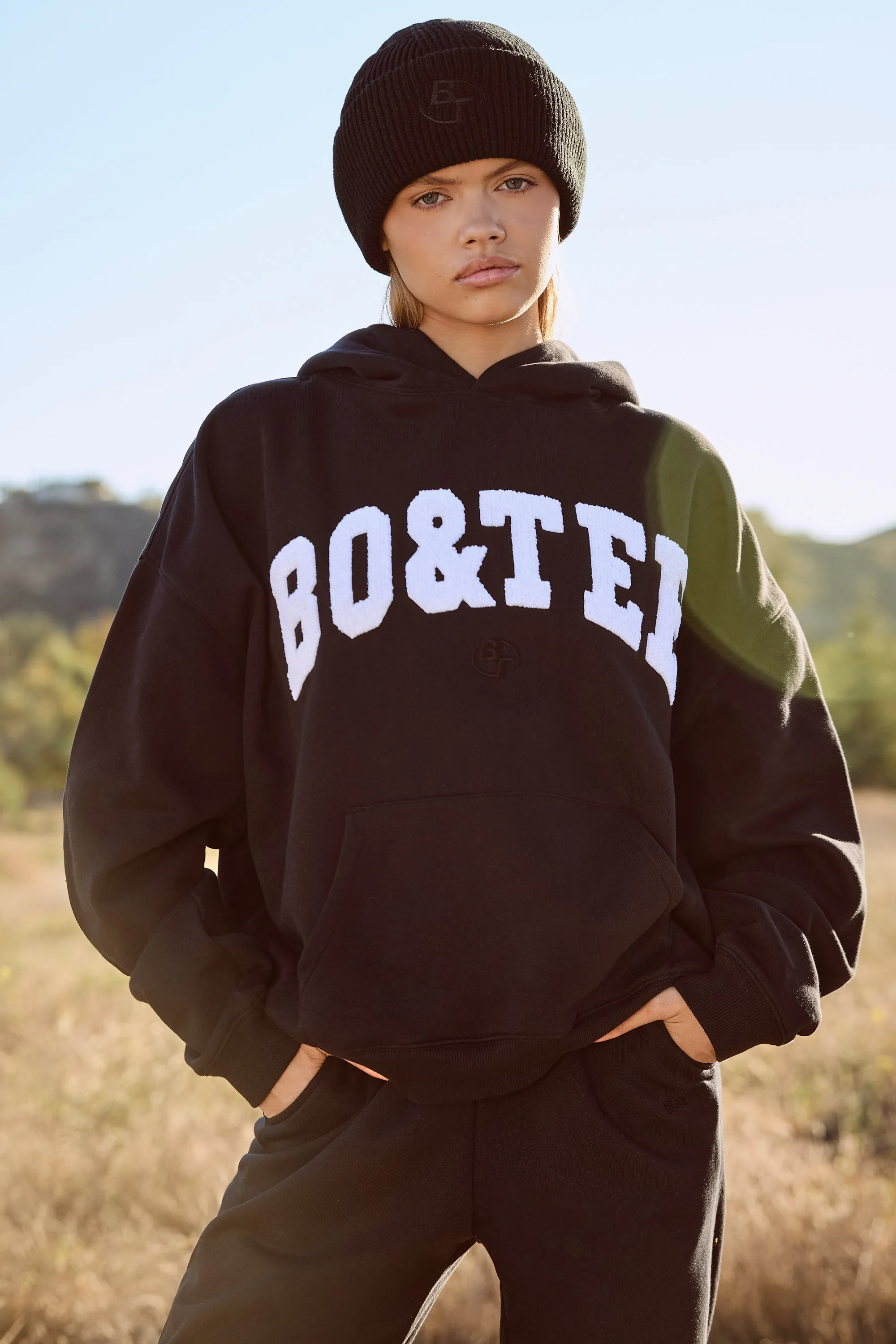Oversized Hooded Sweatshirt in Black sold by Oh Polly product image thumbnail 5