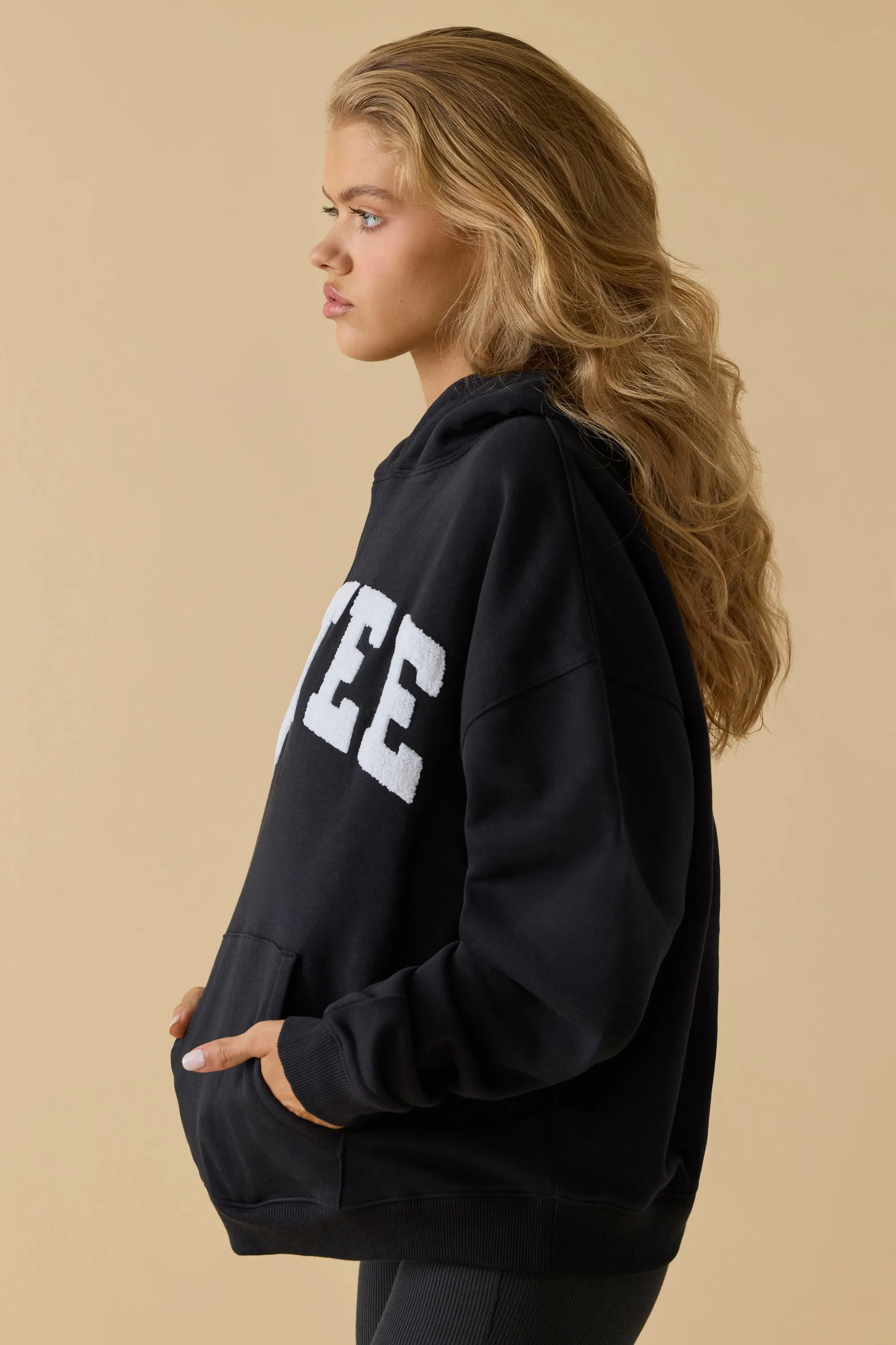 Oversized Hooded Sweatshirt in Black sold by Oh Polly product image thumbnail 3
