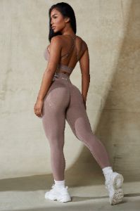 Petite High Waist Define Luxe Leggings in Mocha sold by Oh Polly