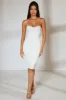 Corset Midi Dress in Ivory sold by Oh Polly