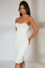 Corset Midi Dress in Ivory sold by Oh Polly