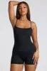 Strappy Low Back Pointelle Romper in Black sold by Oh Polly