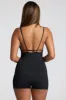 Strappy Low Back Pointelle Romper in Black sold by Oh Polly