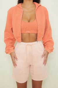 Final Lap Cropped Zip Hoodie in Terracotta sold by Oh Polly