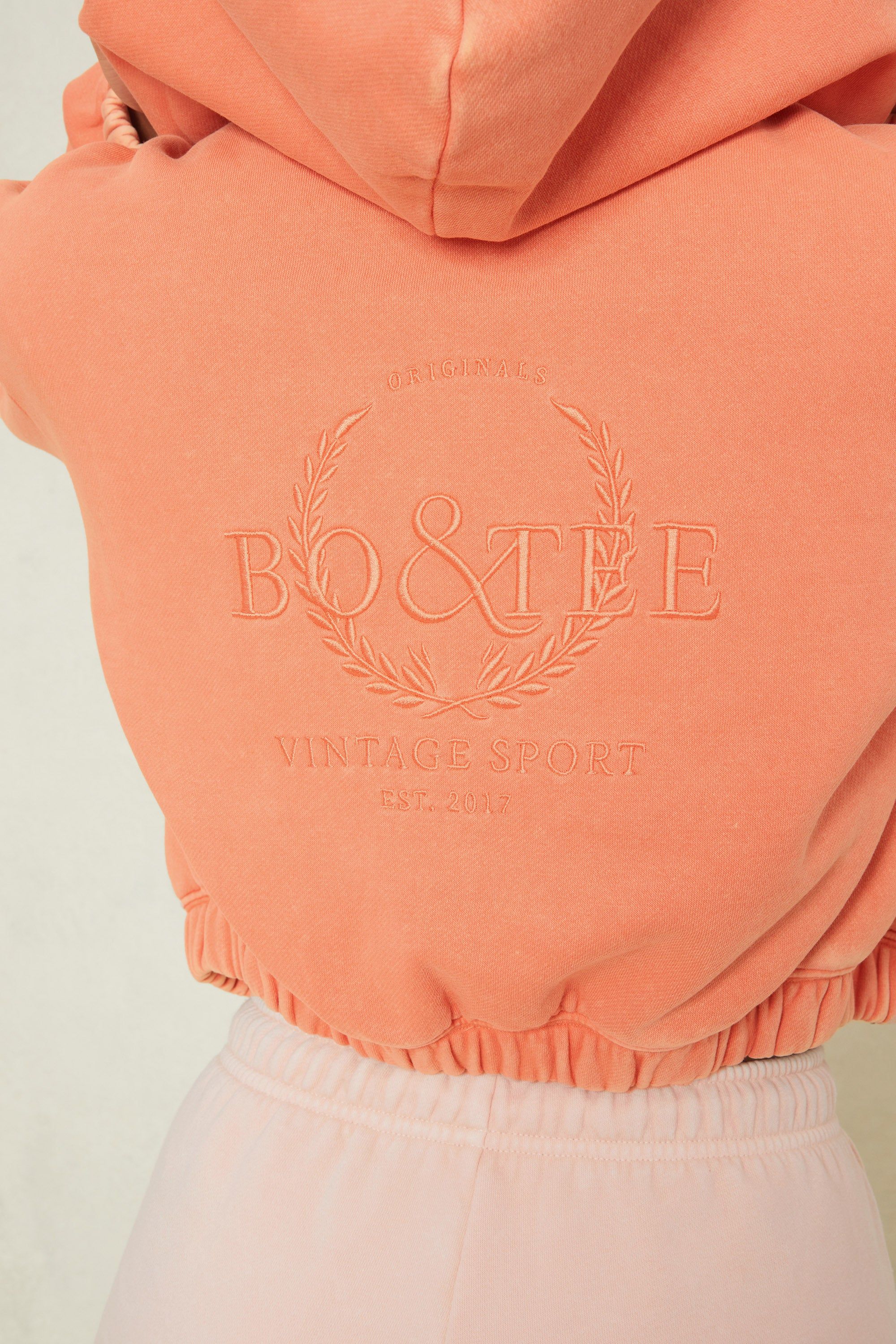 Final Lap Cropped Zip Hoodie in Terracotta sold by Oh Polly product image thumbnail 2