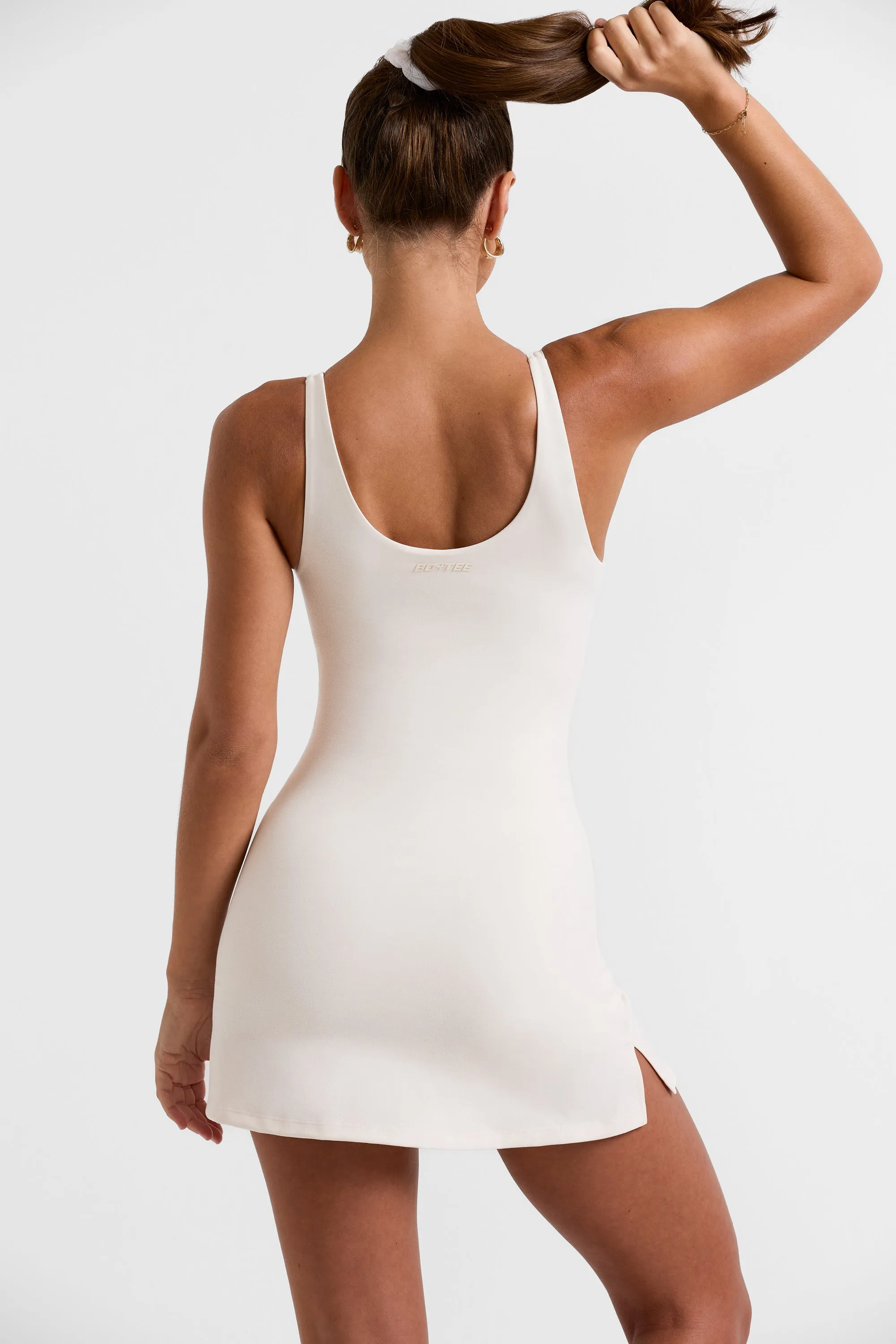 Scoop Neckline Tennis Dress in White sold by Oh Polly product image thumbnail 2