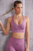 Plunge Neck Sports Bra in Pink sold by Oh Polly