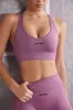 Plunge Neck Sports Bra in Pink sold by Oh Polly
