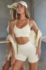 Scoop Neck Multi Strap Sports Bra in Ivory sold by Oh Polly