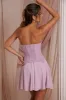 Strapless Lace Corset Mini Dress in Dusty Pink sold by Oh Polly