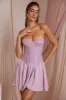 Strapless Lace Corset Mini Dress in Dusty Pink sold by Oh Polly