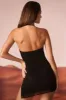 Embellished Cowl Mini Dress in Black sold by Oh Polly