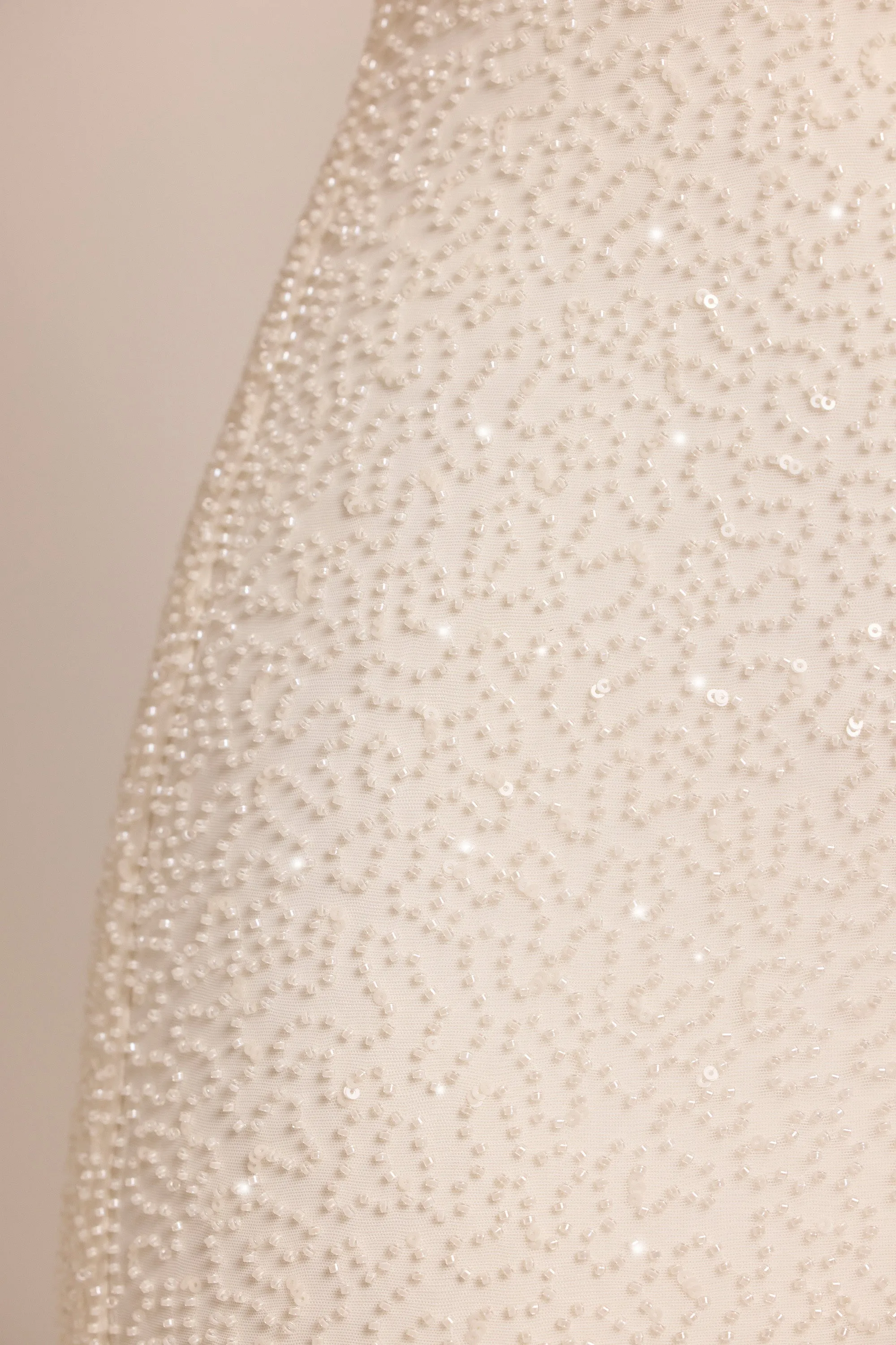 Embellished Square Neck Mini Dress in White sold by Oh Polly product image thumbnail 4