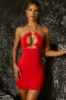 Keyhole Mini Dress in Red sold by Oh Polly