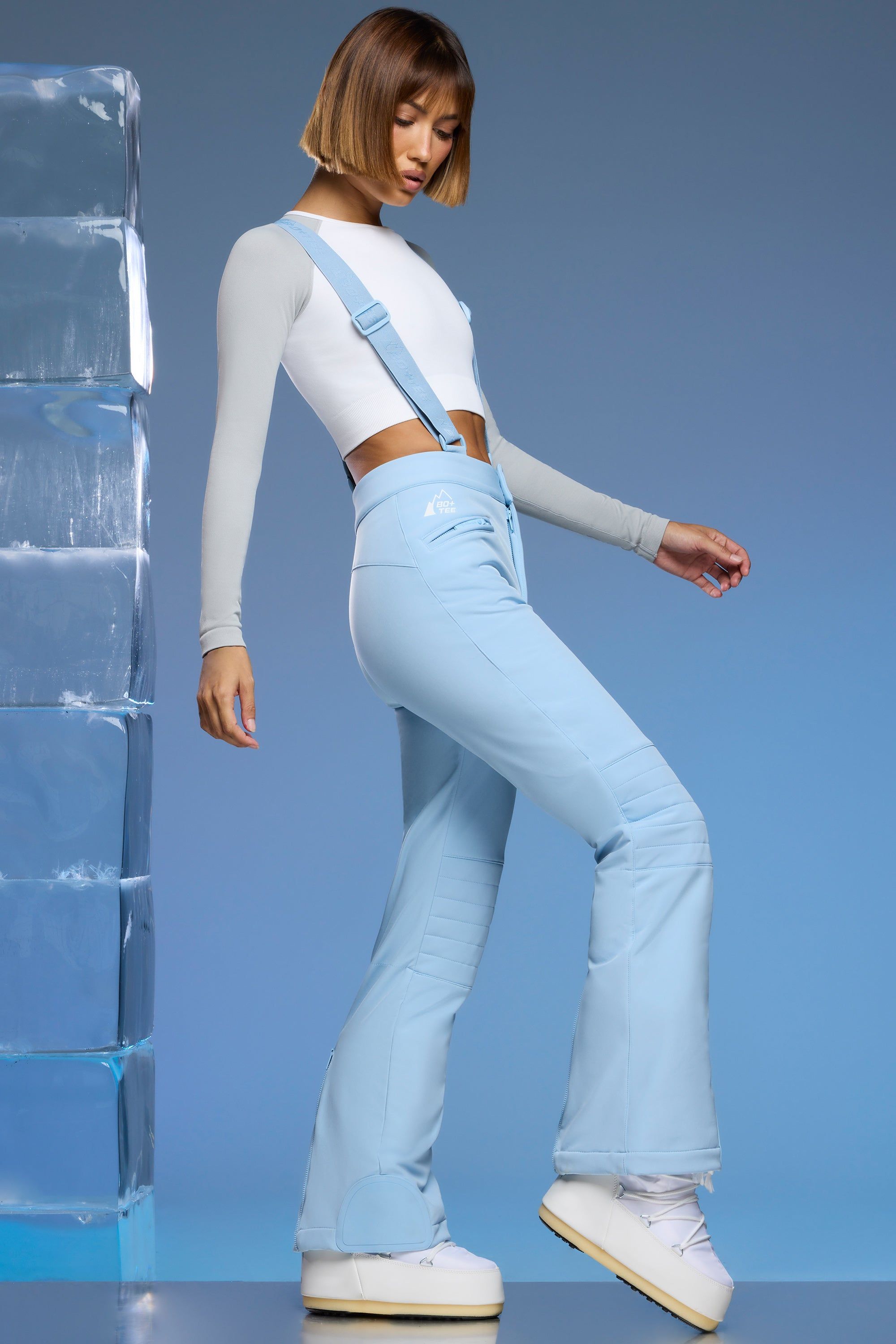 Petite Fleece Lined Ski Pants in Baby Blue sold by Oh Polly product image thumbnail 3