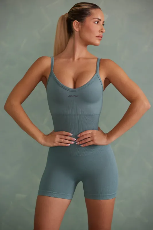 Super Sculpt Unitard in Mineral Green sold by Oh Polly