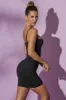 Draped Corset Mini Dress in Black sold by Oh Polly