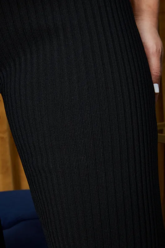 Body Language High Waisted Bandage Flares in Black sold by Oh Polly